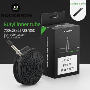 ROCKBROS Bicycle Inner Tube 700C Road Bike Tube 700*23C 25C 28C 35C Schrader Presta Valve Butyl Rubber Cycling Inner Tube