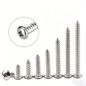 M4 Small 304 stainless steel Cross Phillips Pan Round Head Self tapping Screw for Metal Wood Sheet Repair Screws Hardware