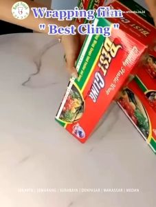 Cling Wrap Bestcling 30 Cm x 300 M Kotak dengan Pisau Cutter / Plastik Wrap Makanan Kotak Best Cling 30cm x 300m Bestcling / Plastik Wrapping Film Makanan Kotak Bestcling / Cling Wrap Makanan 30cm
