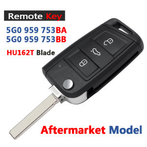 KEYECU 5G0 959 753BA 5G0 959 753BB 434MHz MQB ID48 Chip for Volkswagen VW Golf 7 Skoda Octavia A7 Half Keyles OEM Remote Key Fob