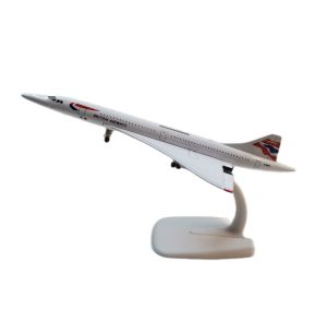 20 cm or 8 inches British Airways Concorde Diecast Airplane Collection with Landing Gears and Display Stand