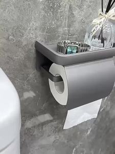 Toilet Roll Paper Holder Toilet Waterproof Tape Cover Paper Towels Bathroom No Punching Toilet Wall Mounted Paper Towel Box