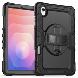 for Galaxy Tab S11 Case : Military Grade Shockproof Case with Built-in Screen ProtectorHand/Shoulder Strap-S Pen Holder-Rotating Kickstand for Samsung Tab S11 Case 11 Inch 5G 2025 Model (SM-X730/X736B)