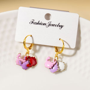 Summer Ocean Series Colorful Enamel Fish Crab Drop Earrings Fashion Animals Dangle Earrings Ear Buckle Jewelry Beach Gifts