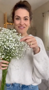 New artificial babys breath bouquet – made of plastic suitable for weddings home décor DIY floral arrangements and Valentines Day gifts.
