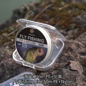 Senar Pancing Sangat Tahan Lama Dan 50M Fly Fishing Line Tangguh Aus Menangkap Alat Fishing Line