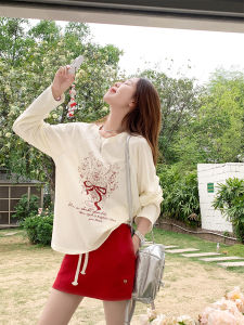 Light Yellow Thin Long Sleeve Tshirt Summer Loose Sunproof Top