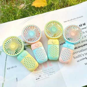 Quạt Sạc Mini Cầm Tay Cầm Tay USB Cực Êm Quạt Làm Mát Bằng Điện Nhỏ Dành Cho Du Lịch Ngoài Trời Ký Túc Xá Sinh Viên Sử Dụng