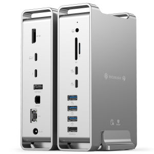 Yottamaster 15 in 1 40Gbps Thunderbolt 3 Hub USB C Docking Station 8K 4K Video HDMI DP Dock for Surface Macbook Windows Laptop