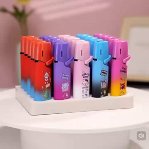 Fashion windproof lighter cute cartoon lighter cigarette lighter blue flame iron shell lighter JVL
