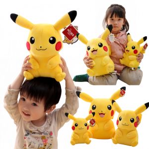 Kawaii ขนาดใหญ่อะนิเมะ Pokemon Kawaii Pikachu ตุ๊กตาตุ๊กตา Pikachu ตุ๊กตาตกแต่งห้องนุ่มของเล่นคุณภาพสูงเติม Xmas ของขวัญ