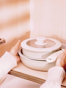 Oshine Nonstick Cookware Set Handle Removable With Lid NO PFOA Suitable All Stoves