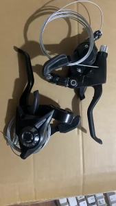1Pair 3x7/8 Speed Shifter Brake Lever Combo MTB Bicycle Bike 21/24 Speed Brake/Shift Lever W/Brake Cable for Mountain Bike