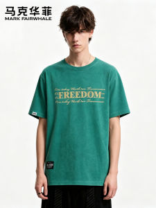 Mark Fairwhale | American Vintage Cotton Short Sleeve Loose Round Collar Casual Tee