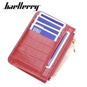 กระเป๋าสตางค์แบบซิปแนวตั้ง Baellerry สำหรับผู้หญิง หนัง PU กระเป๋าบางพร้อมช่องใส่เหรียญ แฟชั่น 2025