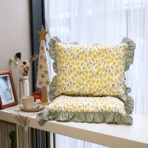 French Style Fresh Washed Cotton Floral Lace Pillowcases Childrens Cartoon Single Person Pillowcases Pure Cotton Linens