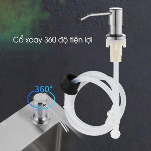 Đầu Vòi Kèm Dây Và Van Nhấn Xả Nước Rửa Tay Nước Rửa Chén
