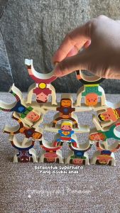 Mainan Edukasi Anak TK SD Susun Karakter Stacking Block