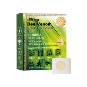 SOUTH MOON Bee Venom Body Drainage Shaping Patch Bee Venom Body Patch Body Shaping Patch Tightens Skin Shapes Body Curves Navel Patch Lazy People Slimming Patches (10pcs/Box)