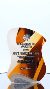 ACRYLIC PLAQUE - ACRYLIC TROPHY - AWARD - CUSTOMIZED  PERSONALIZED JAY C. DESIGNS - 8029