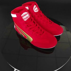 Wrestling Shoes for Men Women Breathable Mesh High Top Boxing Shoes Lightweight Non-slip Training Footwear with Ankle Support