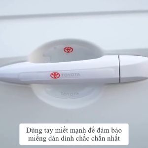 Bộ 10 Miếng Dán Silicon Trong Suốt Chống Trầy Xước Bảo Vệ Hõm Cửa Tay Nắm CửaGương Hậu Ô Tô Xe Hơi Có Log