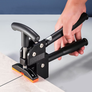 Heavy Duty Tile Breaking Pliers Manual Tile Cutter Aluminum Construction Rubber Coated Handles for Home Renovation Projects