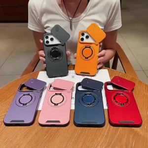 Luxury Armor Magnetic For Magsafe Stand Case For iPhone 17 14 Plus 16e 15 13 11 12 Pro Max Air Camera Protection Holder Cover