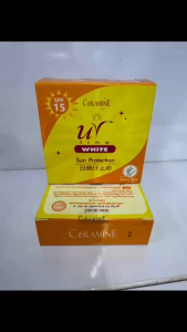 CeRAMINE UV Line White Sun Protection Cake SPF15 No.1 (For Lighter Skin Tone) เซอรามายน์ ยูวี ไลน์ ไวท์ ซันโพรเทคชั่น เค้ก เอสพีเอฟ15 No.1 (สำหรับผิวขาว)