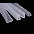 1-10Meters U Channel silicone rubber shower door glass sealing strip edge trim glazing weatherstrip edge guard. 