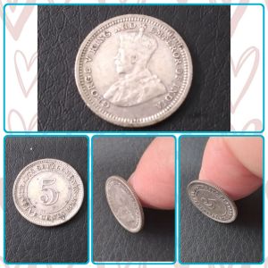 100% Authentic 1935 Straits Settlement 5 cents old coins good condition  *Actual Pictures Taken No Stock Photos *Free Courier Tracking Delivery  *Catalogue #0194