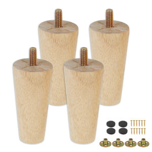 4 Set  Height Wood Furniture Legs 8/15/20cm Straight Angle Furniture Feet Home Office Sofa Table Chair Legs