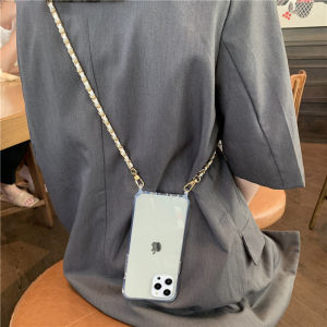 Concise, clear and easy to understand: หรูหรา C Rossbody ปรับหนังเชือกเส้นเล็กสร้อยคอโซ่กรณีที่ชัดเจนสำหรับ iPhone 11, 12, 13, 14 P RO Max XR X XS 7, 8