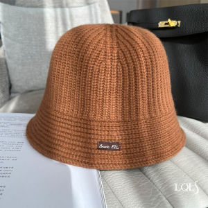 Adjustable Knitted Wool Bucket Hat Casual Fisherman Cap Womens Fashionable Small Brim All-Match Autumn Season Accessory