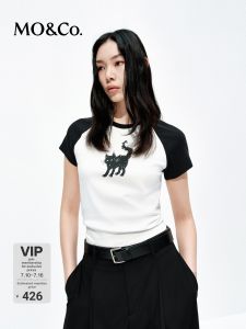 MO&Co. | Pet Print Slim Fit Short Sleeve T-Shirt