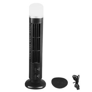 Portable USB Desktop Cooling Fan With Light Mute Bladeless Desk Fan For Home Bedroom/Office Compact Desktop