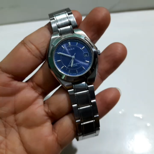 Đồng hồ nam Alba Carib size 36mm mặt xanh năng lượng ánh sáng second hand si Nhật