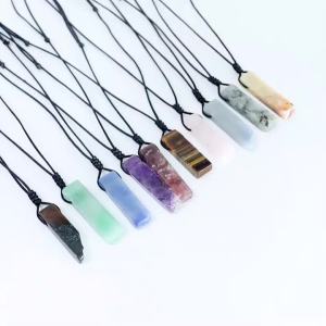 Healing Crystal Natural Stone Slice Pendants Necklace Reiki Chakra Gmes Quartz Lapis Amethysts Amazonite Women Jewelry