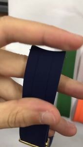22mm Curved End Rubber Strap for Rolex Water Ghost Watchband Magnetic Folding Buckle Bracelet Men Women Sport Silicone Wristband