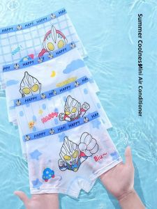 Childrens Ice Silk Underwear Soft Flat Angle Briefs Boys Cartoon Elastic Waist Panties Breathable Antibacterial Shorts