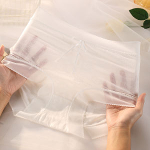 Quần Lót Nữ Cạp Cao Siêu Mỏng Bằng Lụa Băng Thoáng Khí Quần Lót Tam Giác Không Đường May Quần Lót Thoải Mái Cho Phụ Nữ Ngoại Cỡ