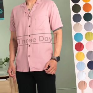BASIC COLOUR SHIRT KEMEJA PRIA LENGAN PENDEK POLOS CASUAL KEMEJA KOREA PREMIUM VIRAL