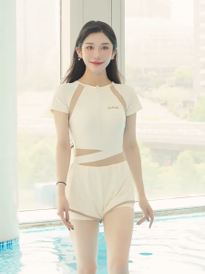 Đồ bơi kín đáo nữ một mảnh short liền thân phong cách Hàn Quốc YOUYOU