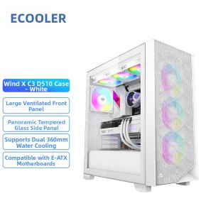 Pccooler | Glass Side Panel Large Gaming ATX Case