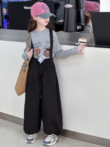 MPW | Girls Fashionable Korean Style Two-Piece Set With Overalls Autumn Wear Breathable Comfortable Sporty Look For Kids And Tweens