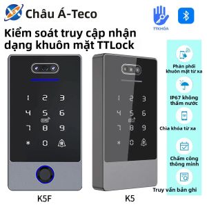 TTLock Nhận Dạng Khuôn Mặt Bộ Điều Khiển Khóa Thông Minh Bàn Phím Kiểm Soát Truy Cập Khuôn Mặt Hub Wifi Sinh Trắc Học Cho TThotel G2