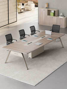 Modern Minimalist Conference Table Desk Chair Combination Small Office Furniture Training Desk Long Rectangular Durable E1 Class