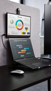ASUS ZenScreen Portable Monitor เชื่อมต่อ USB Type-C มอนิเตอร์พกพา สามารถปรับเป็นแนวตั้งได้ MB169CK / ประกัน 3 ปี
