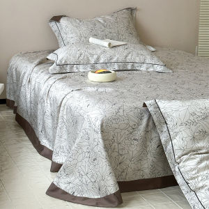 New Arrival Bamboo Fiber Tencel Three-Piece Set of Summer Sleeping Mat Summer Bare Sleeping Ice Silk Bed Sheets Air Conditioner Soft Mat Washable Rinsing Machine