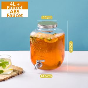 AMW | Drinks Dispensing Glass Bottle with Faucet